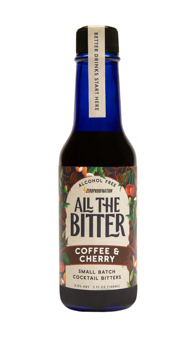 Bottle of All The Bitter Coffee & Cherry cocktail bitters