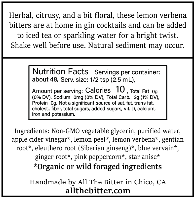 Meyer Lemon Verbena Bitters